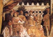 MANTEGNA, Andrea The Gonzaga Family and Retinue finished Spain oil painting artist